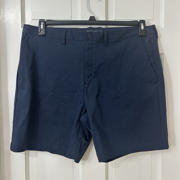 Mack Weldon Men’s Shorts Stretch‎ Cotton Blend Navy Blue Size 38W, 7.5" inseam - Picture 1 of 4